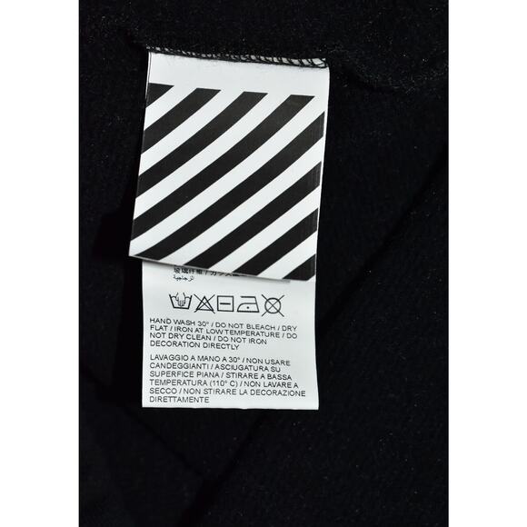 D0 NEW OFF-WHITE C/O VIRGIL ABLOH MAIN LABEL 2013 Black Sweatshirt Sweater Sz XS - Picture 8 of 8